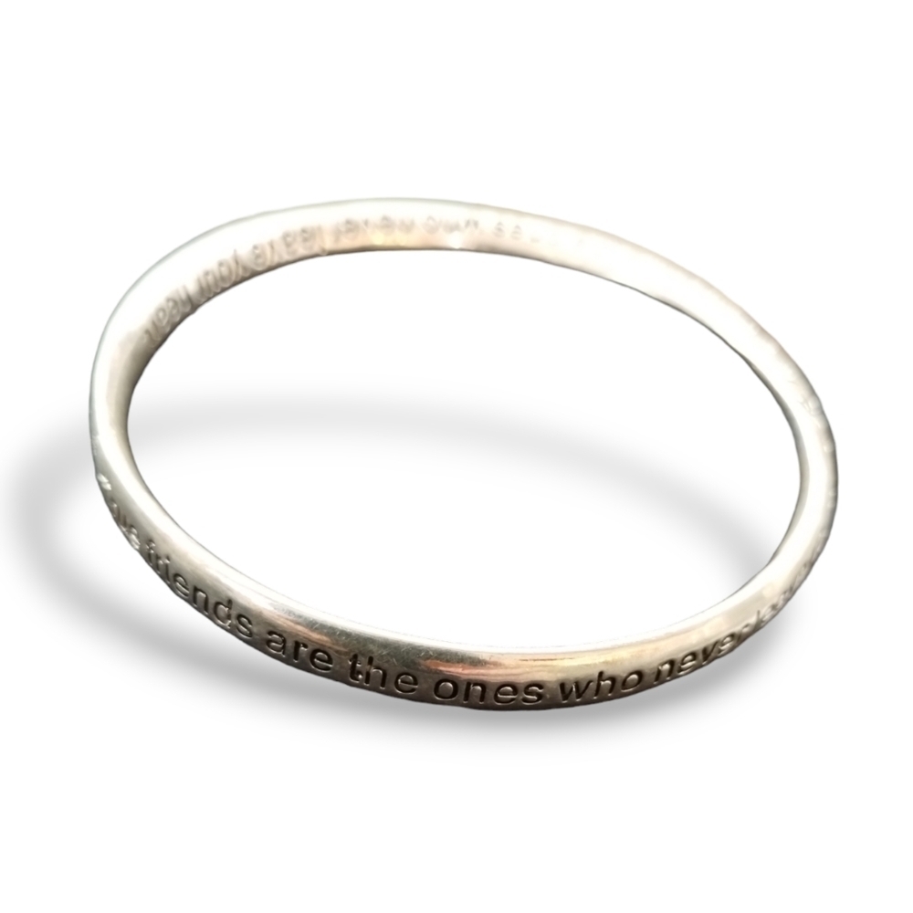 Engraved Friendship Stacking Bangle - Picture 3 of 3